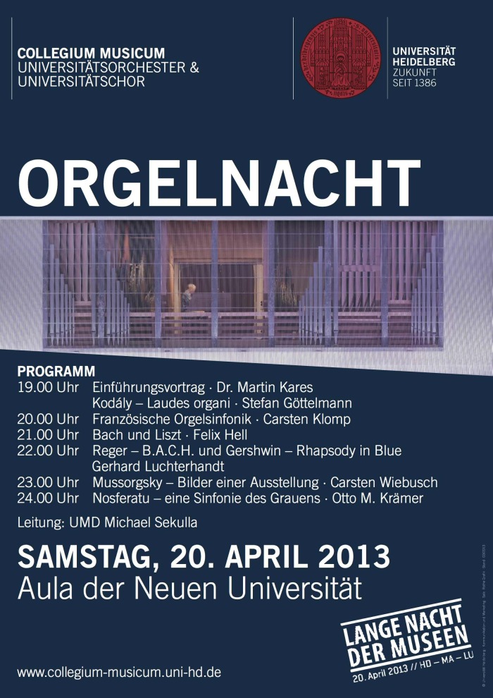 Plakat Orgelnacht