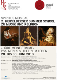 Plakat Summer School zu Musik und Religion 2013