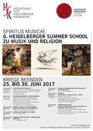 Plakat Summer School zu Musik und Religion 2017