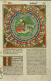 Biblia, deutsch (sog. Koberger-Bibel), Nürnberg: Anton Koberger, 1483 (GW 4303), Bl. 5a (Erschaffung Evas aus der Seite Adams) Signatur: Q 325-8 fol. INC