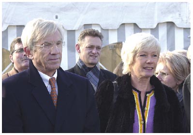 Manfred und Angelika Lautenschlger beim Spatenstich fr die neue Angelika Lautenschlger-Kinderklinik