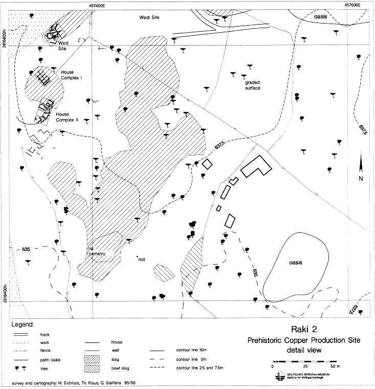 Map of Raki 2 - Prehistoric Copper Production Site