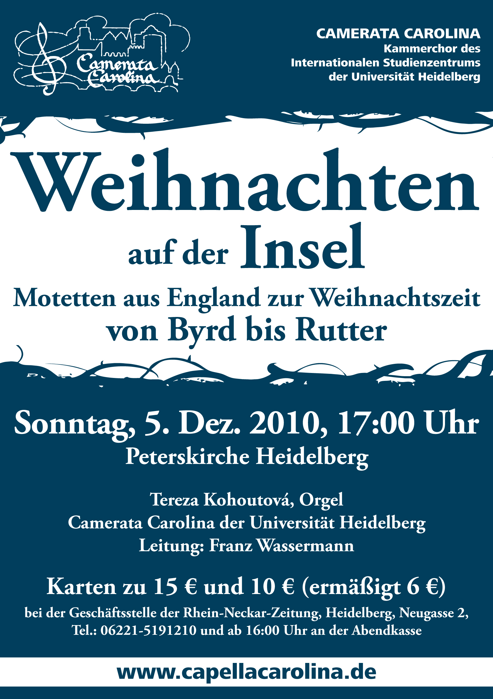 20101205 Plakat A1 Camerata Weihnachten Byrd Rutter Heidelberg 1_