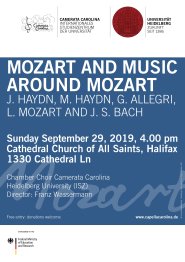 CamCa Konzertplakat Kanada 2019 Halifax