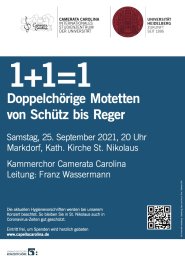 Plakat 1+1=1 Markdorf