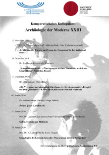 Plakat Kolloquium Archäologie der Moderne Grafik