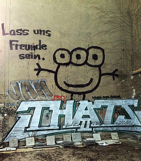 Graffiti auf Berliner Mauern.