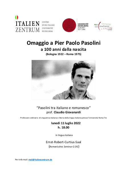 Plakat Vortrag Prof. Giovanardi