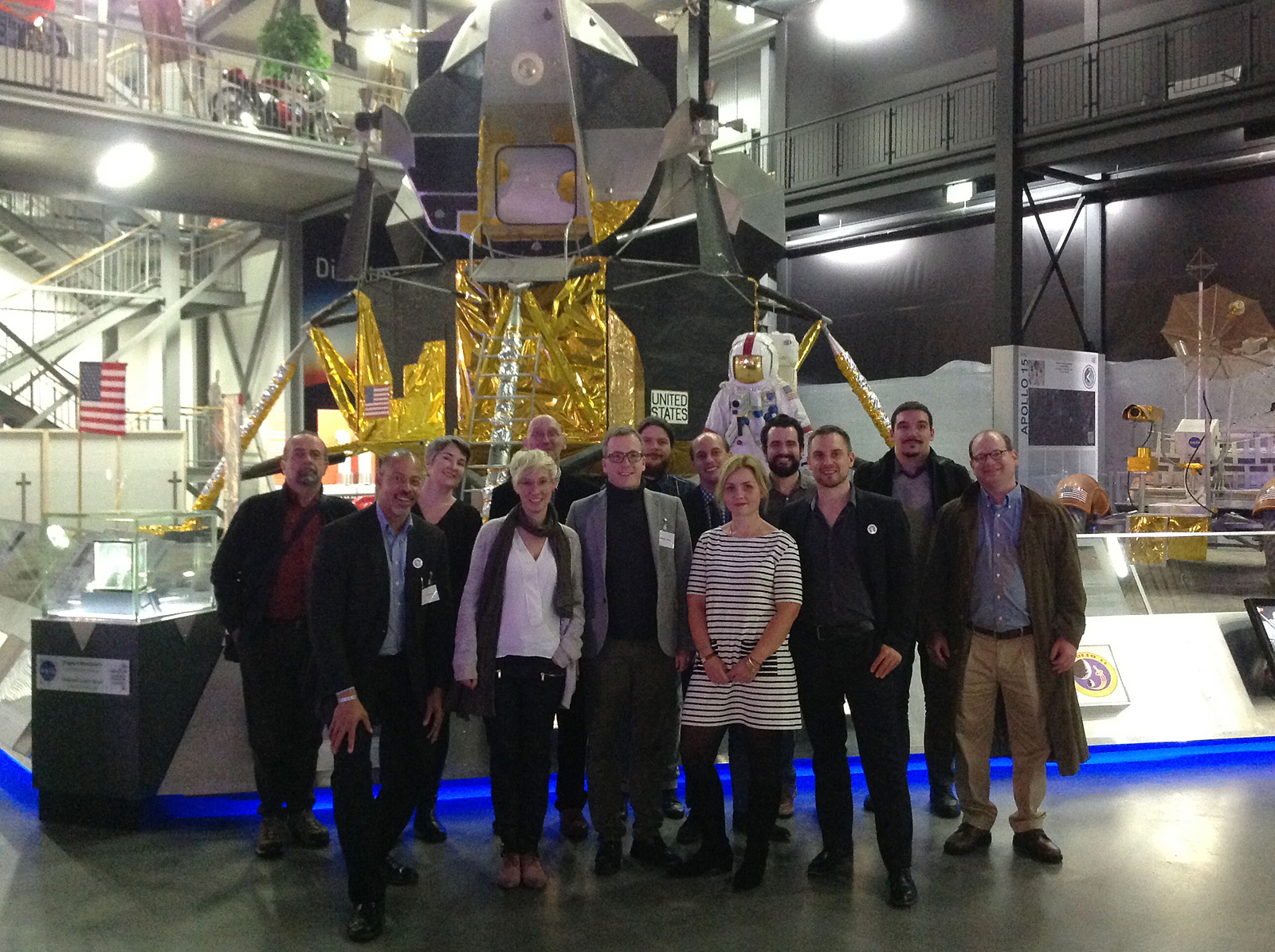 23 October, 2015 | 24 October, 2015 | Speakers in front of the Lunar Orbiter