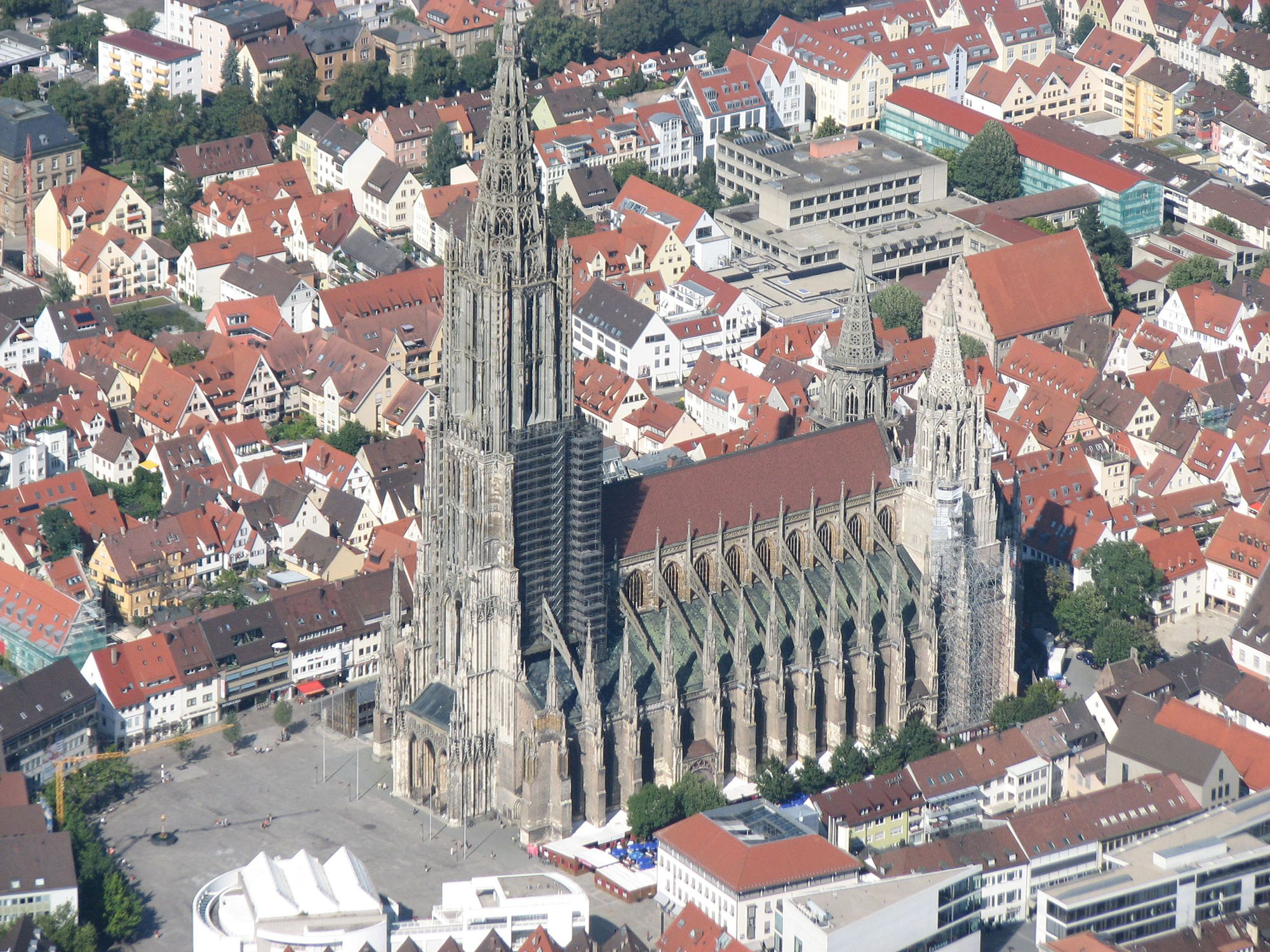 Ulmer Münster, Luftbild von Südwesten