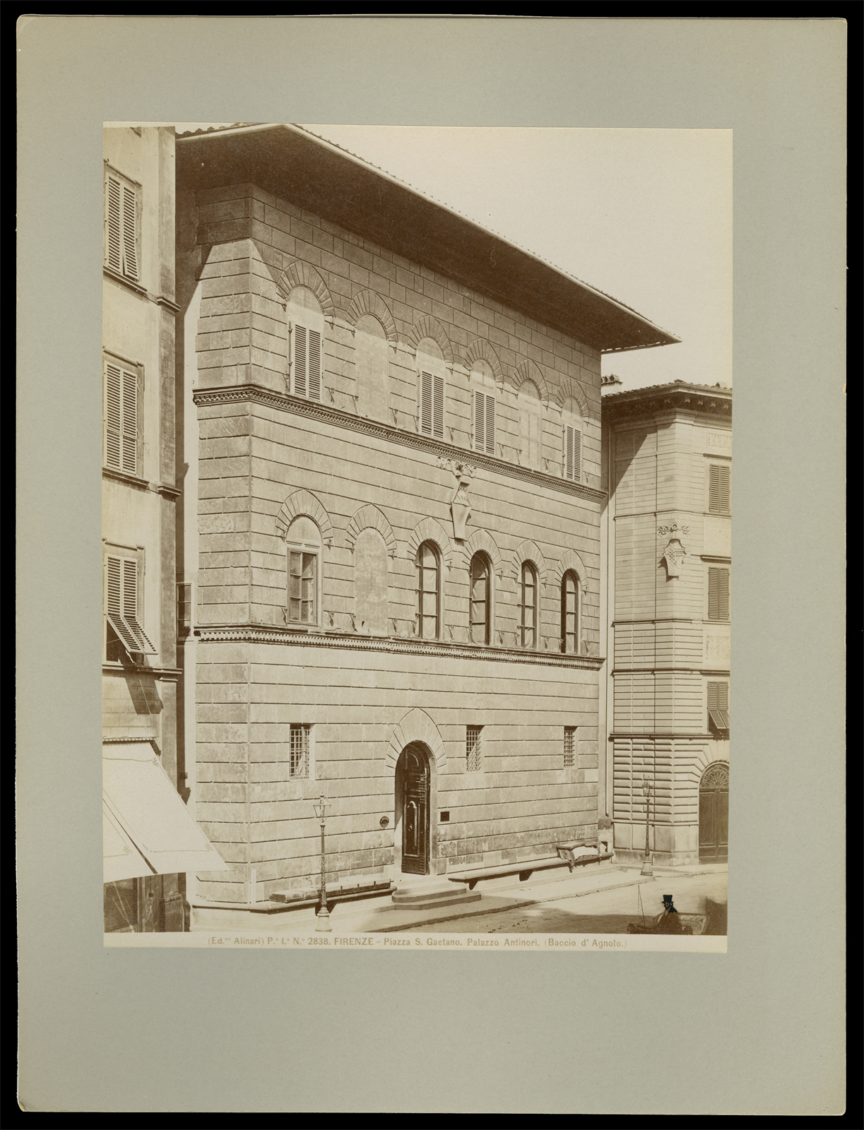 Fratelli Alinari: Firenze - Piazza S. Gaetano. Palazzo Antinori. (Baccio d'Agnolo), 1910