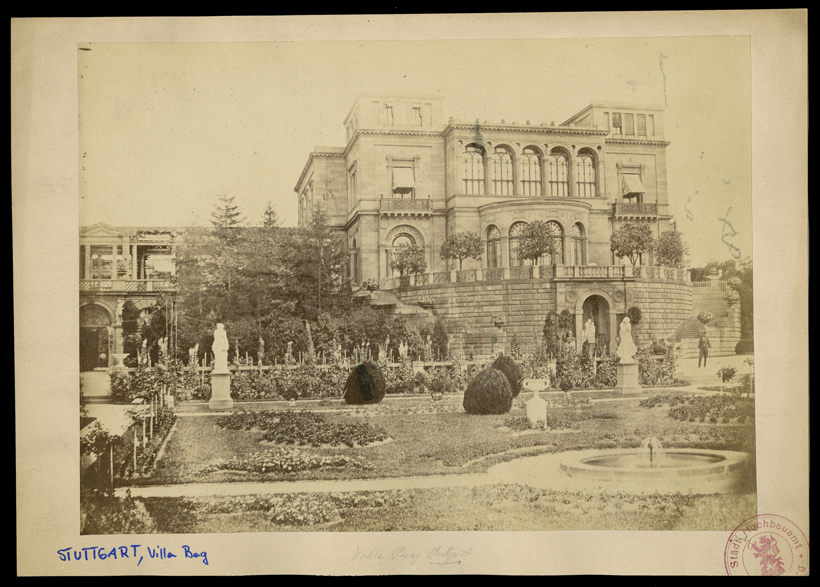 Unbekannter Fotograf: Villa Berg, Stuttgart, um 1870-90