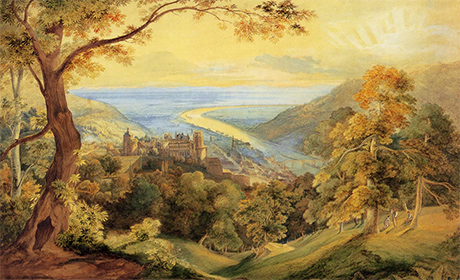 Gemälde Blick aufs Heidelberger Schloss