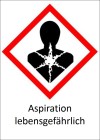 Piktogramm GHS Sticker - Aspiration Lebensgefährlich