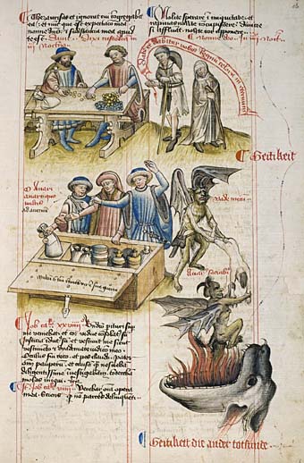 Hugo von Trimberg: Der Renner - 'Tafel der christlichen Weisheit', Nürnberg, 1425-1431/zwischen 1439 und 1444, (Heidelberg, UB, Cod. Pal. germ. 471, fol. 16r): 