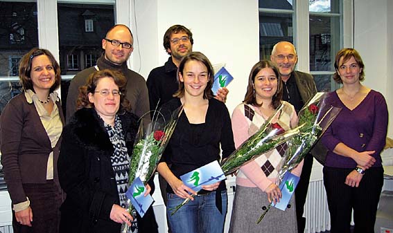 Mitarbeiter der Heidelberger Arbeits- und Organisationspsychologie samt Preisträgern