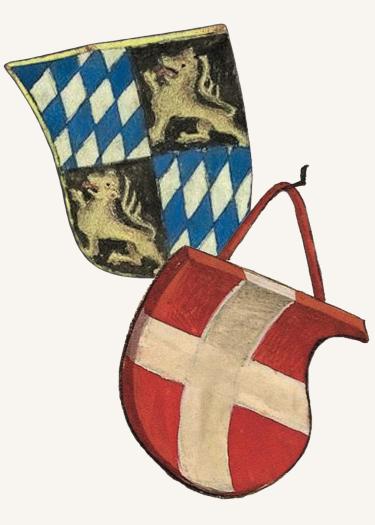 Symbolbild, historische Wappen überlappend