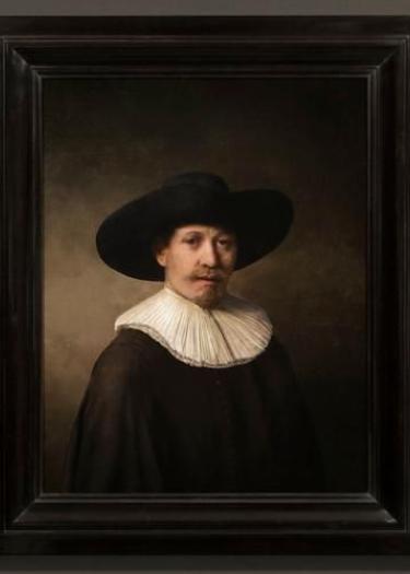 Ölgemälde The Next Rembrandt, mit KI und 3D-Drucker erzeugtes Rembrandt-Porträt